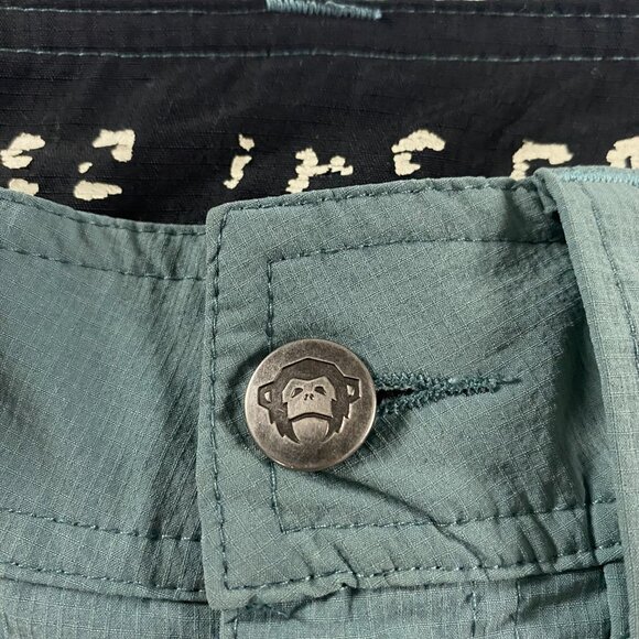 Howler Brothers Shorts Men's Size 31 Watermans Work Green Rips Stop Stretch - Picture 5 of 13